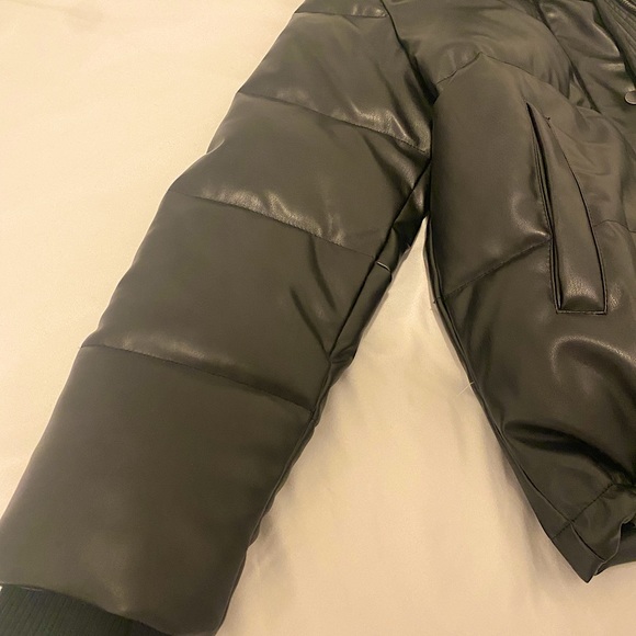 BCBG VEGAN LEATHER Puffer Jacket - Picture 3 of 5